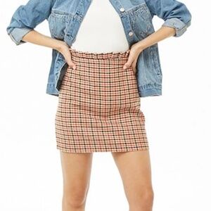 Forever 21 Check Plaid Short Skirt Sz Large Lined
